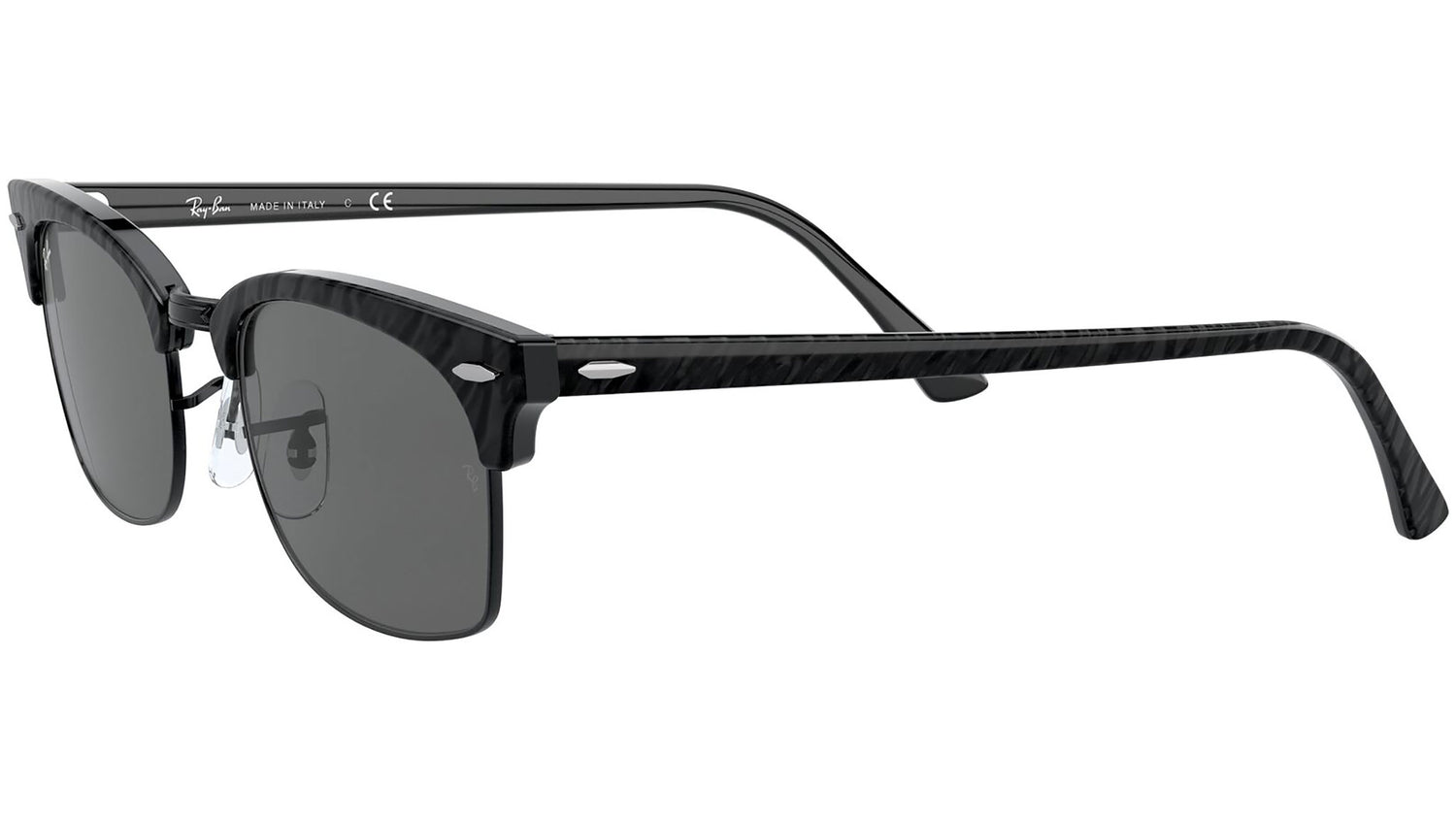 Clubmaster Square RB3916 1305B1 wrinkled black on black