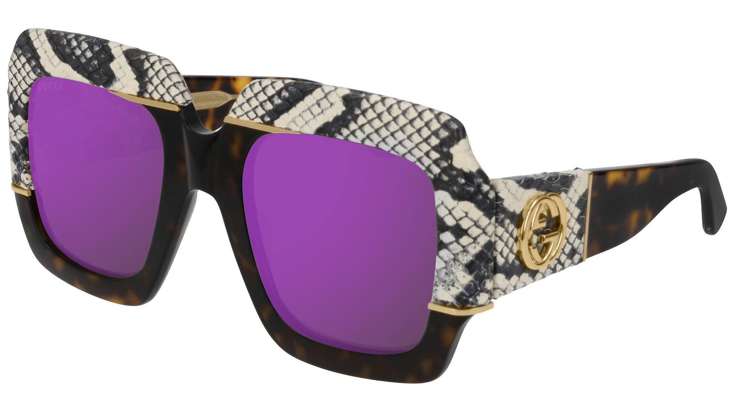 GG0484S dark tortoise and brown + multilayer pink mask