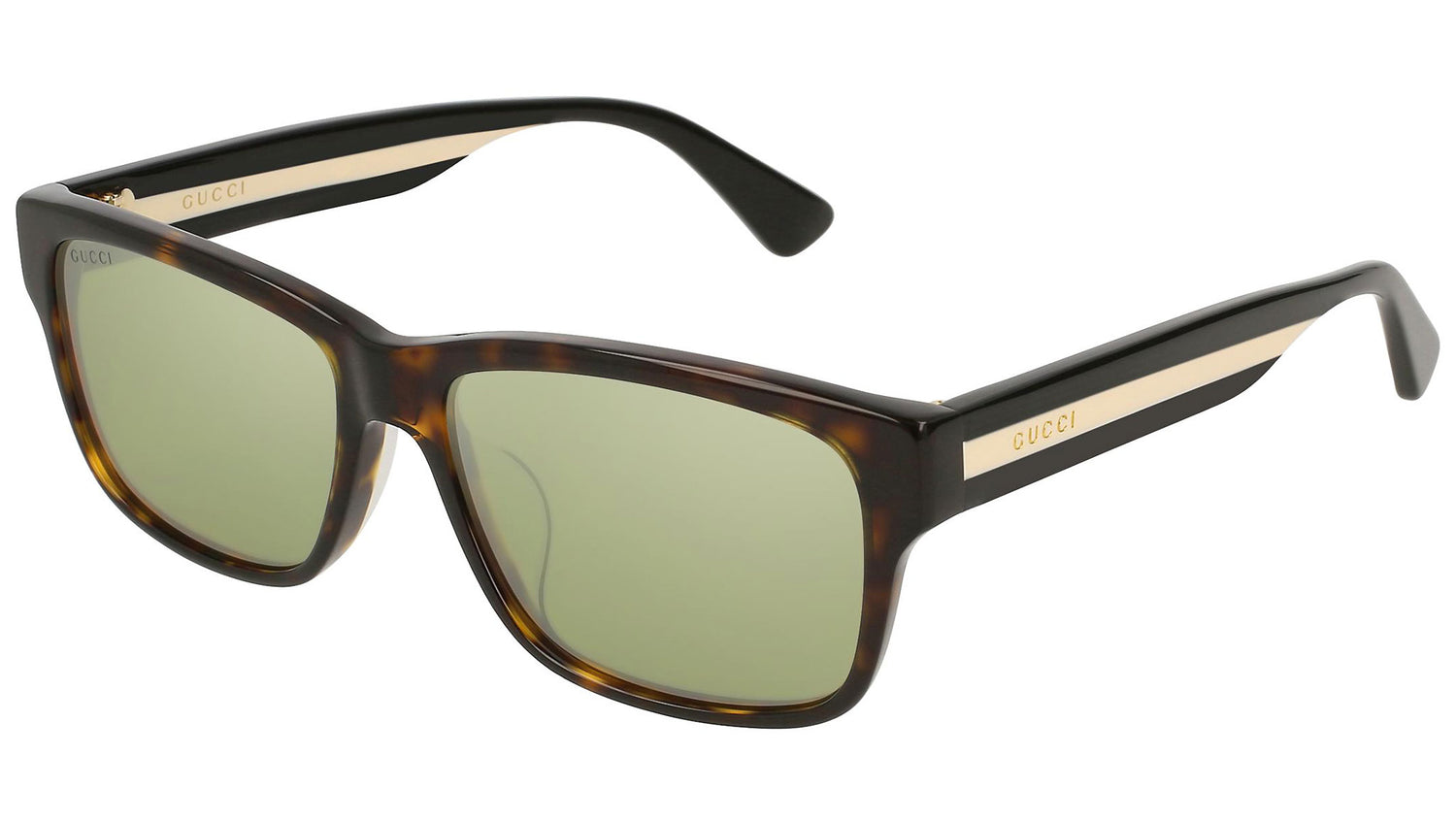 GG0340SA dark tortoise and green + flash silver