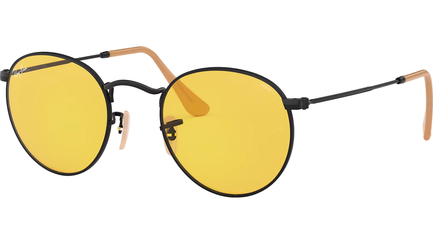 Round Washed Evolve RB3447 black yellow