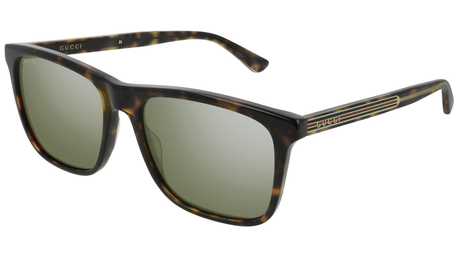 GG0381S shiny tortoise and green + flash silver
