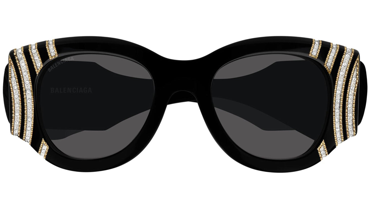 BB0070S 005 shiny black strass crystal