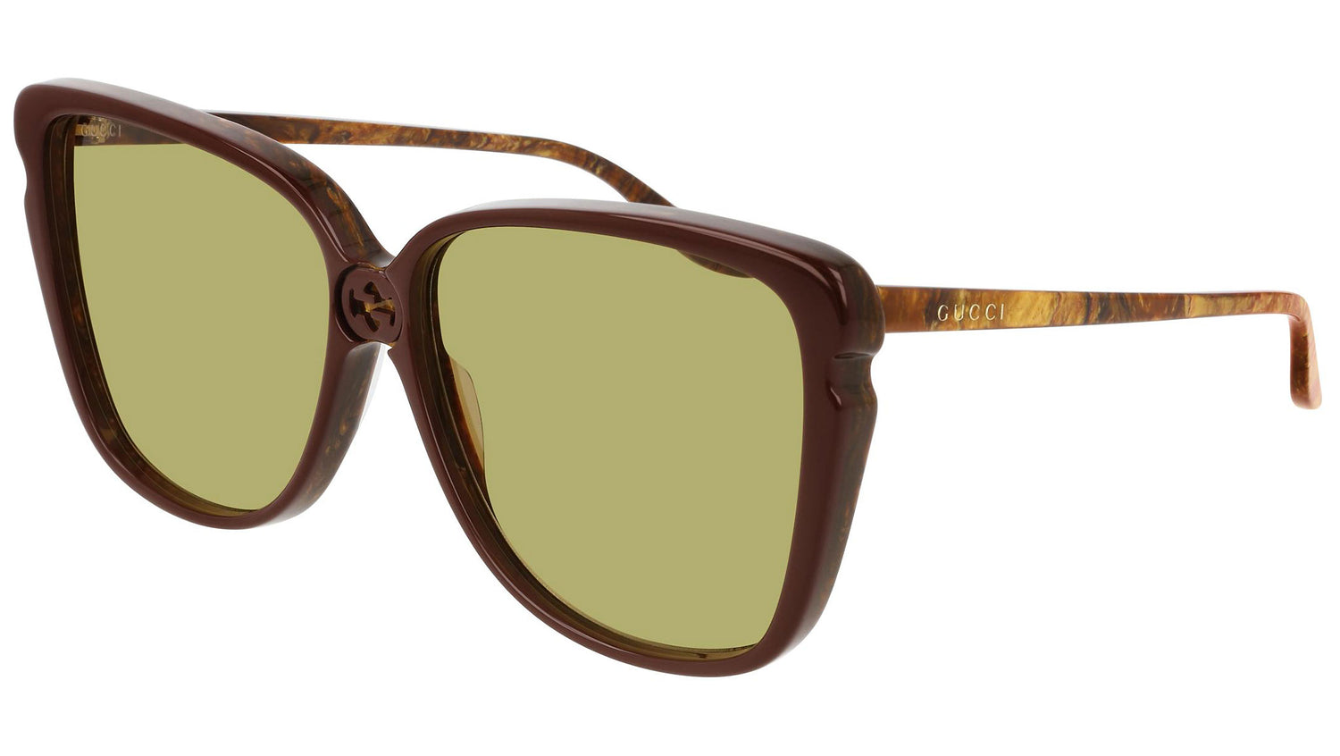 GG0709S yellow burgundy and khaki