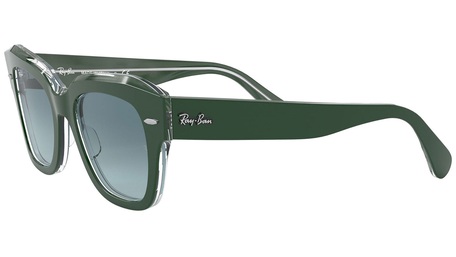 State Street RB2186 12953M Green Transparent