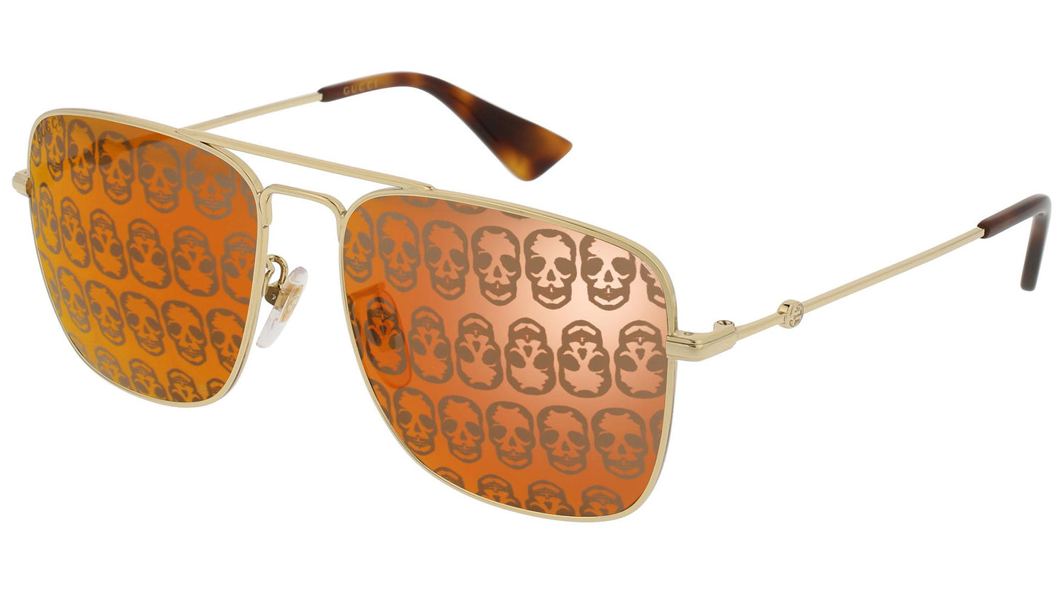 GG0108S shiny gold and orange + skulls