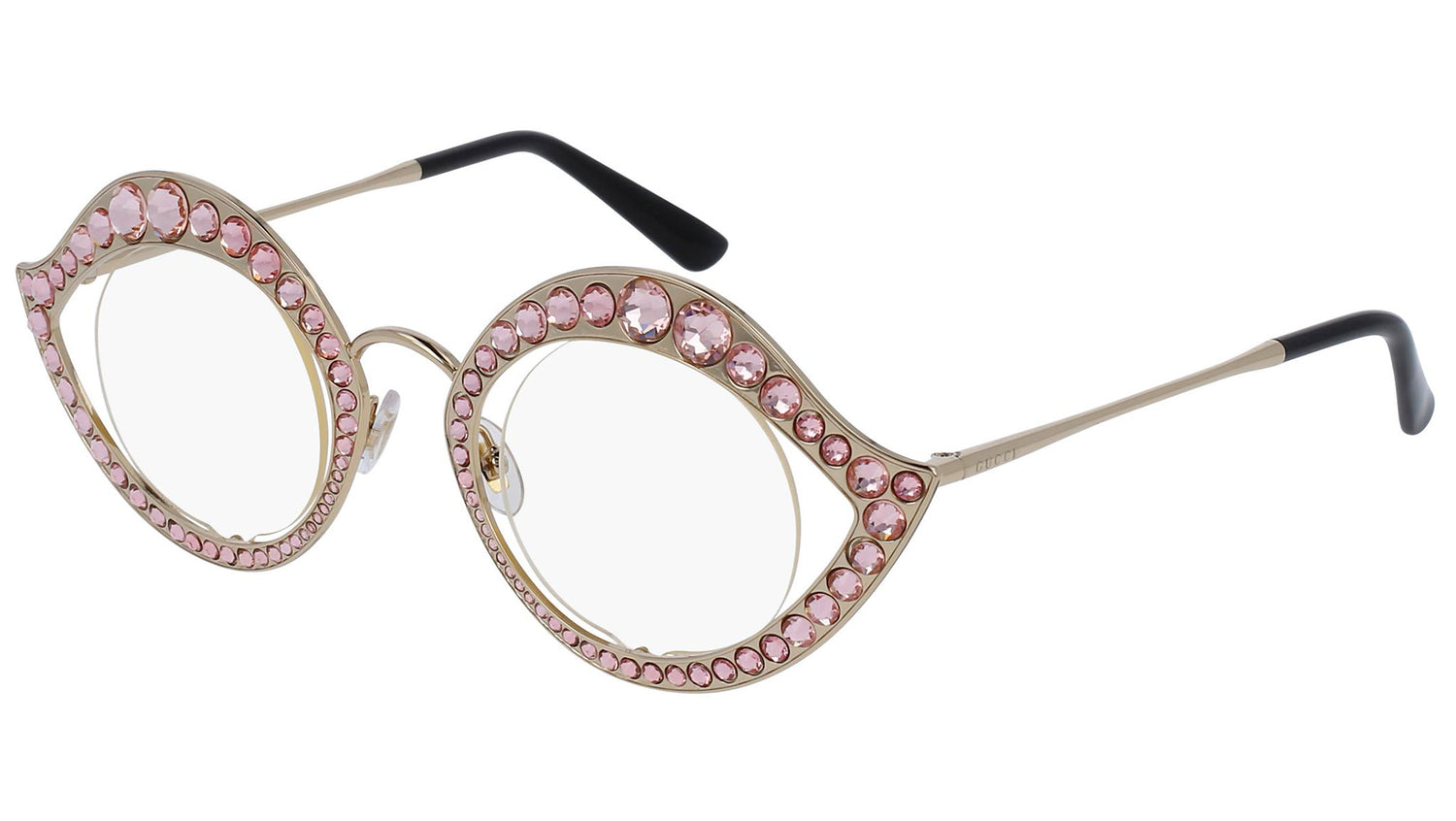 GG0046S pink gold and clear