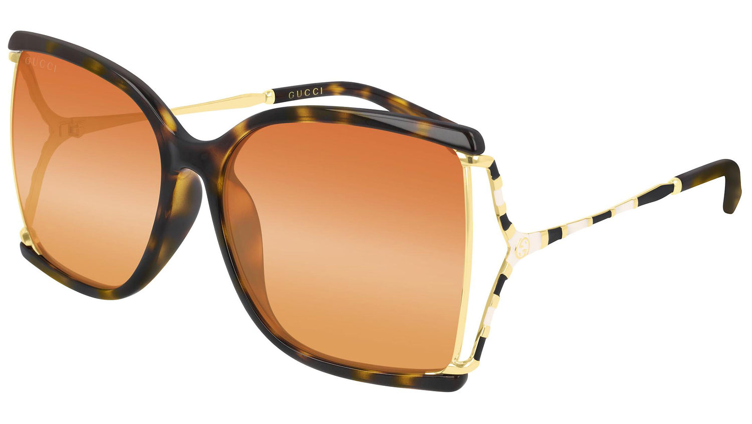 GG0592SK gold tortoise and triple orange/yellow