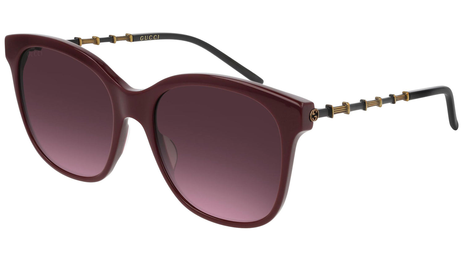 GG0654S shiny burgundy and double violet/nude