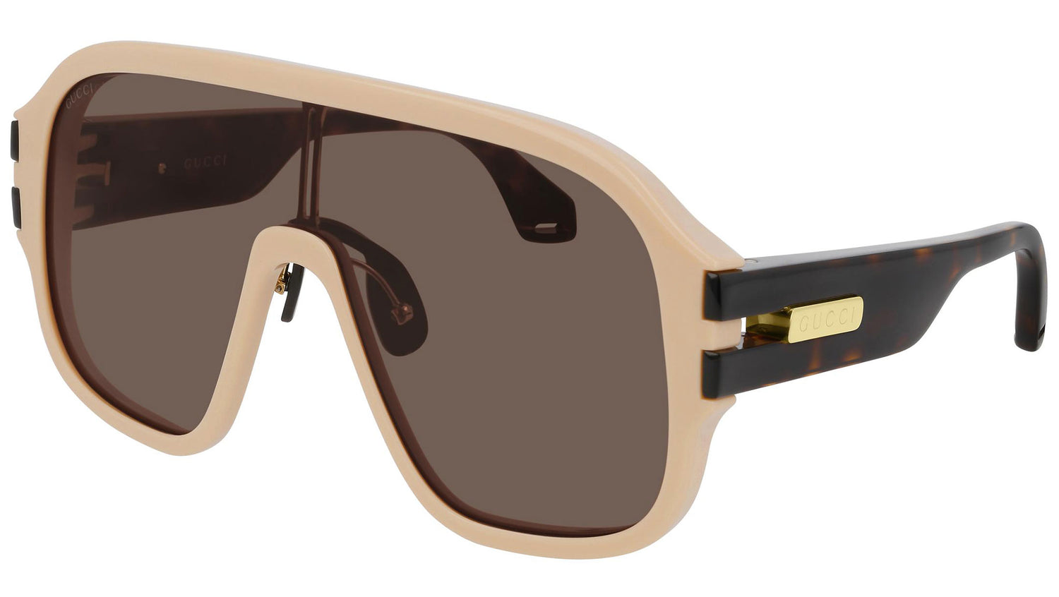 GG0663S shiny beige and brown mask