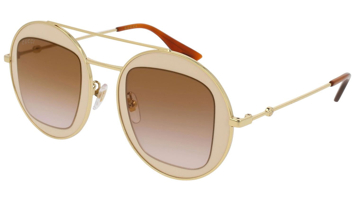 GG0105S gold beige and brown